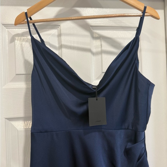 NBD Asymmetrical Navy Dress - Picture 4 of 10